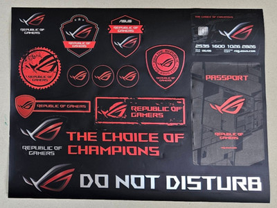 Asus ROG Aufkleber Bogen - Republic of Gamers - guter Zustand