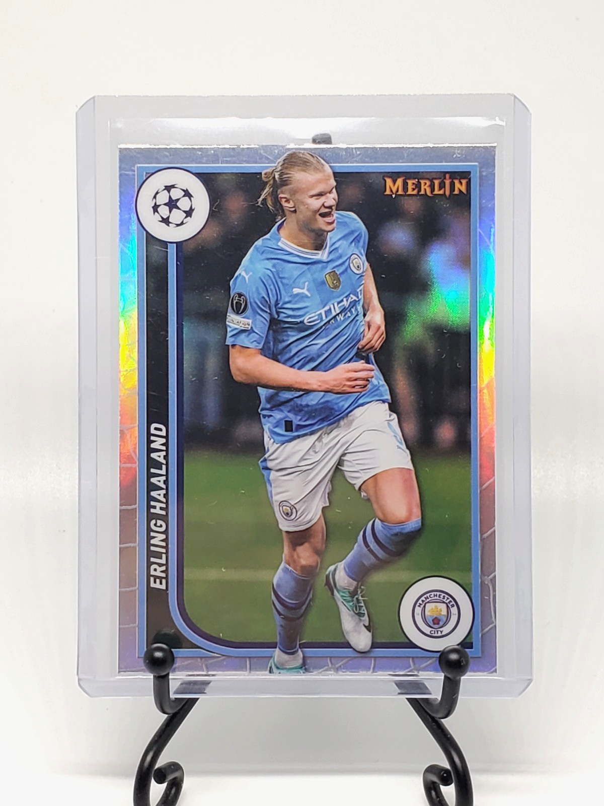 Erling Haaland 2023-24 Topps Merlin UEFA Club Competitions #73 Refractor