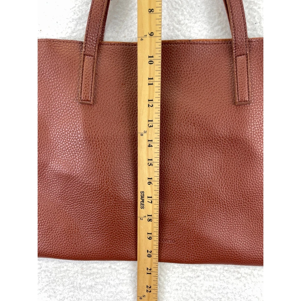 Vince Camuto Tote Bag Women’s Brown Faux Leather Shoulder Purse Casual - Image 3 of 4