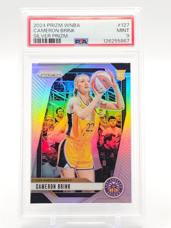 CAMERON BRINK 2024-25 PANINI PRIZM WNBA SILVER ROOKIE RC #127 SPARKS PSA 9 Q1827