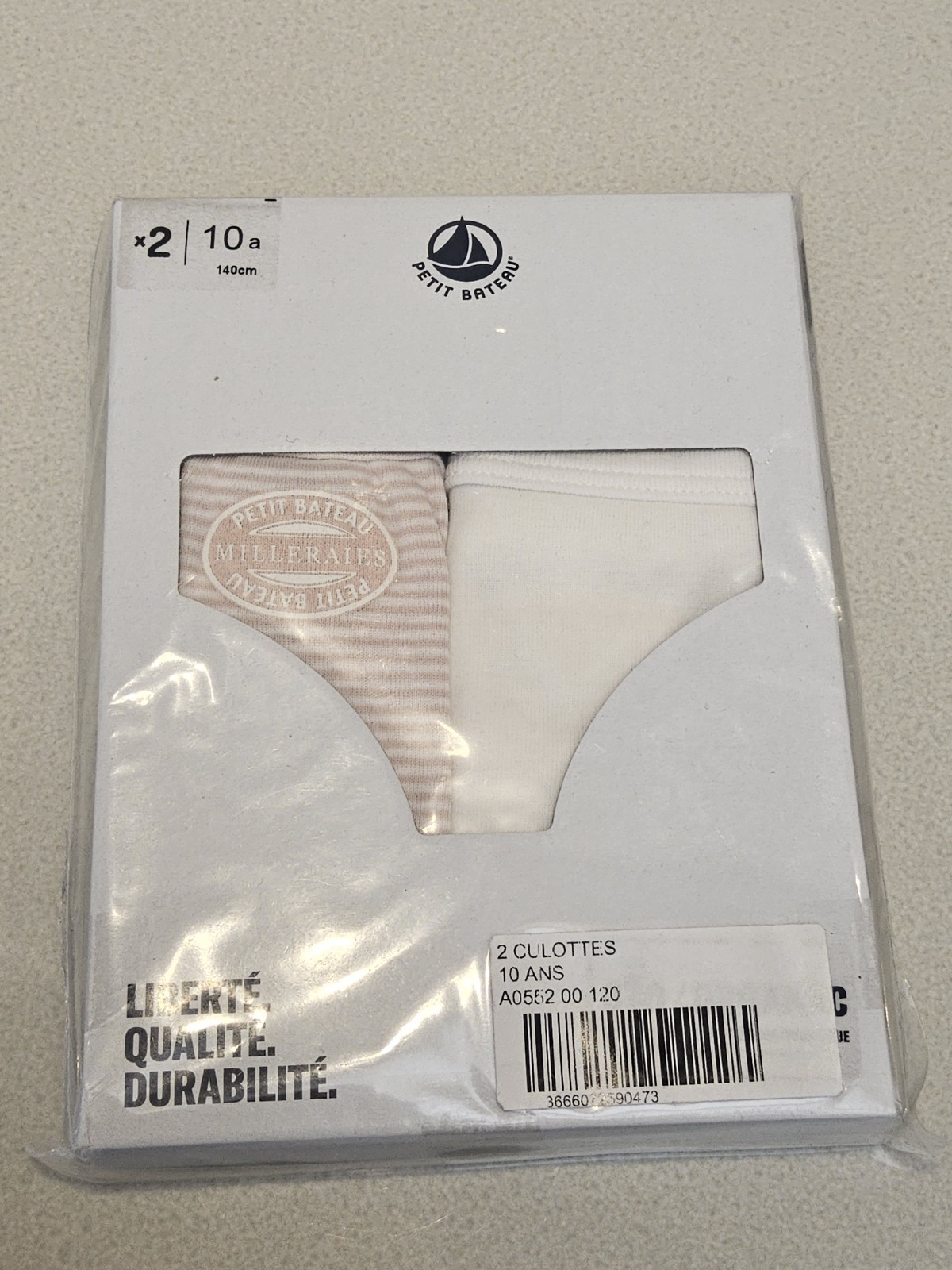 Calzoncillos para niñas PETIT BATEAU 10A NUEVOS EN CAJA