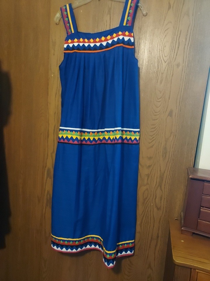 Native American Indian  Panama Patchwork Maxi Dre… - image 1