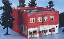 Heljan 909 HO Con-Cor Court House Square Series Movie Theater Building Kit