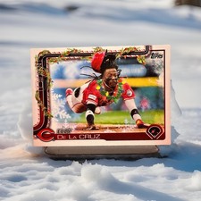 2025 Topps Holiday Elly De La Cruz Lights Image Variation #H97 Cincinnati Reds