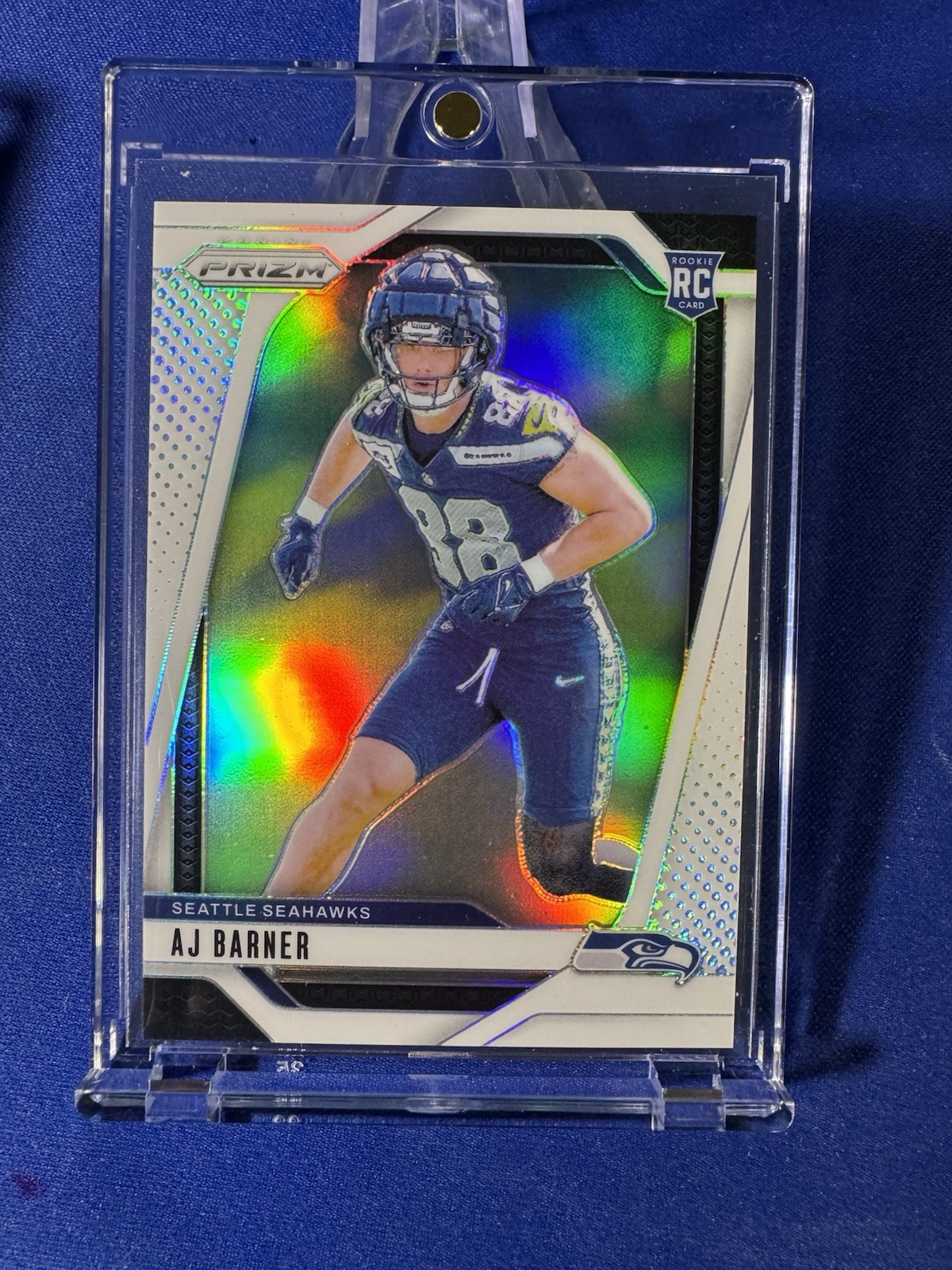 2024 Panini Prizm - WHITE  Prizm #304 AJ Barner 35/35 (RC) SSP Bookend
