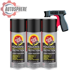 Fluid Film AS11B Black Undercoat 3pc Spray Rust Inhibitor Protection w/ Can-Gun1