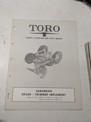#ad TORO PARTS BOOK MANUAL REFERENCE DRAWING SUBURBAN EDGER TRIMMER IMPLEMENT 41213 $14.24