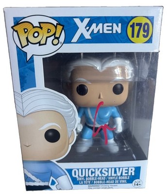 EVAN PETERS Rare Hand Signed ''Quicksilver'' X-Men Vaults Funko Pop! #179