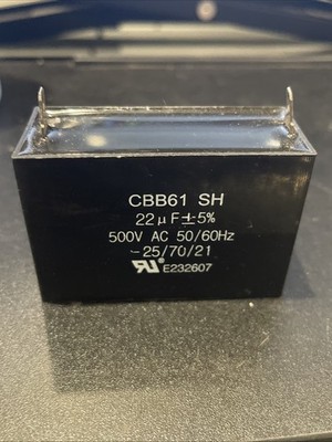 CBB61 SH 22uF 500V AC 50/60Hz E232607 Generator Capacitor