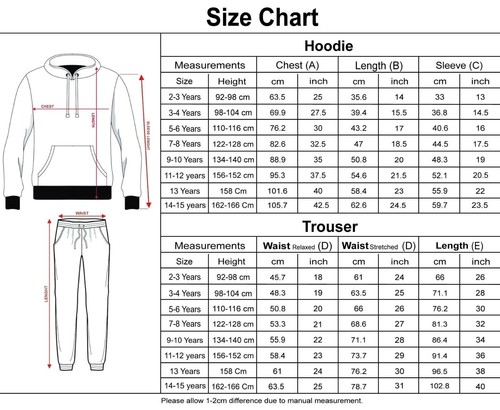 Women Kids Fun Fancy Prints Hoodie & Joggers Tracksuit 2 Pcs Outfit - Picture 9 of 29