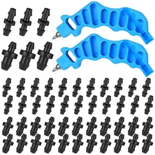 2 Pcs 2-in-one Drip Irrigation Tubing Hole Punch and Fitting Insertion Tool a...