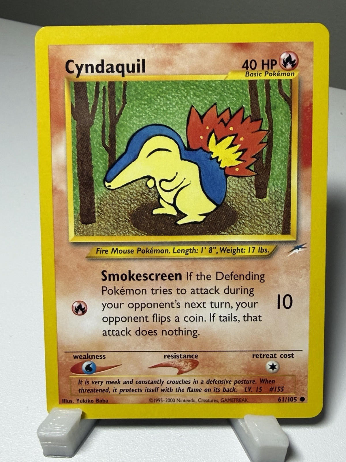 Cyndaquil 61/105  RARE Non Holo Neo Destiny Pokemon Card