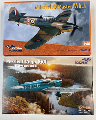 1/48 Dora Wings British a/c: Miles Master Mk.I & Vega Gull (Civil) (2 kits)