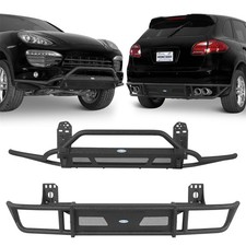 Tube Steel Front Bumper Rear Back Bumper Fit 2011-2014 Porsche Cayenne 958.1