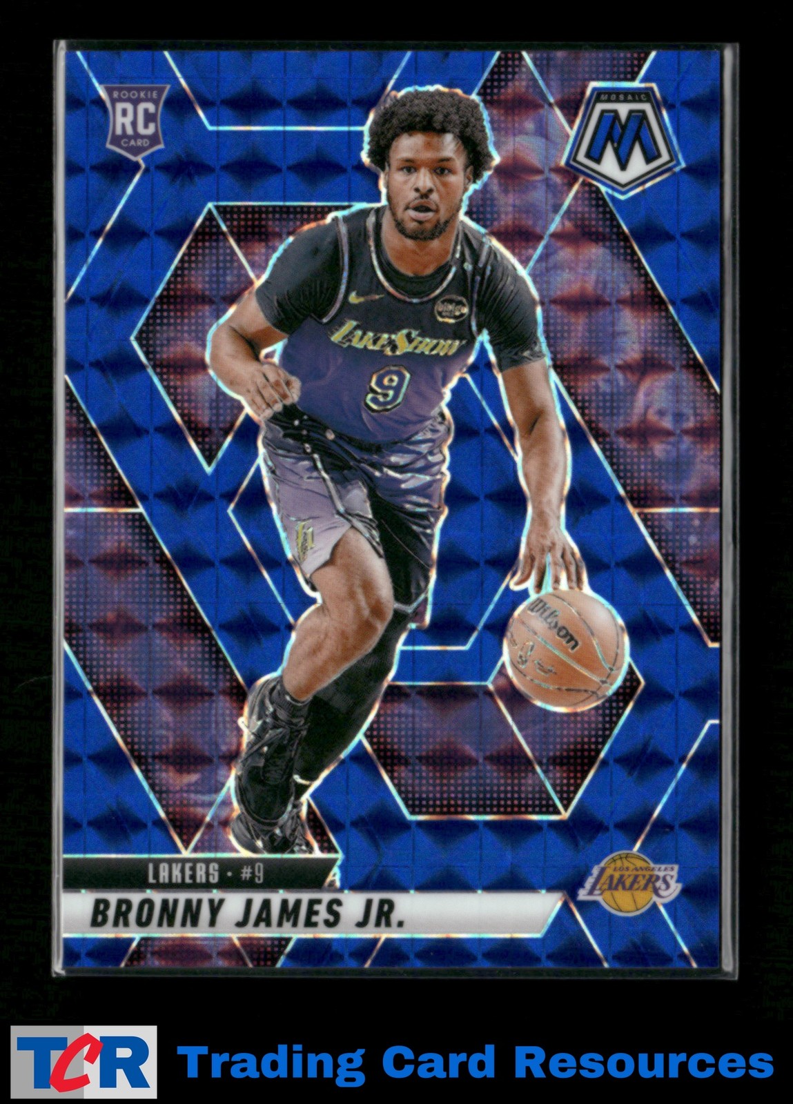 2024-25 Panini Mosaic #214 Bronny James Jr. Blue Mosaic #/199