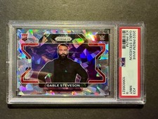 2022 Panini Prizm WWE Gable Steveson #23 Silver Cracked Ice Rookie RC PSA 9