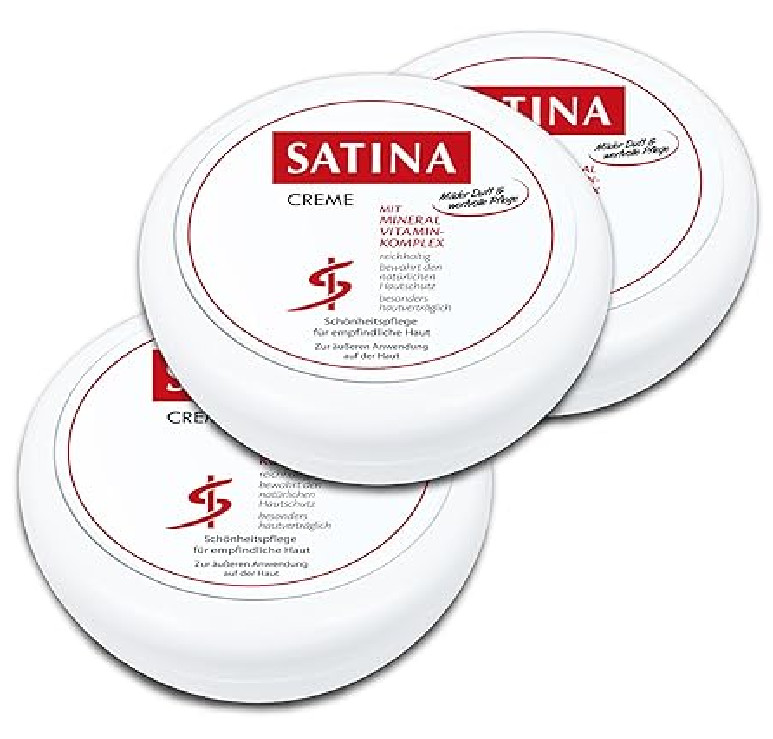 3er O 6er Set] Satina Piel Crema Hand Cara Cuerpo Cuidado Ph Neutro 150ml