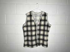 Vintage 90 s Plaid Button Down Knit Vest Brand Unknown