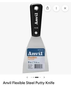 (12)  NEW ANVIL FLEXIBLE PUTTY KNIFE 3" 1004 644 040. ONE DOZEN PUTTY KNIVES.