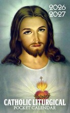 Catholic Liturgical Pocket Calendar 2026 2027: Small Daily Planner 2026 2027 w