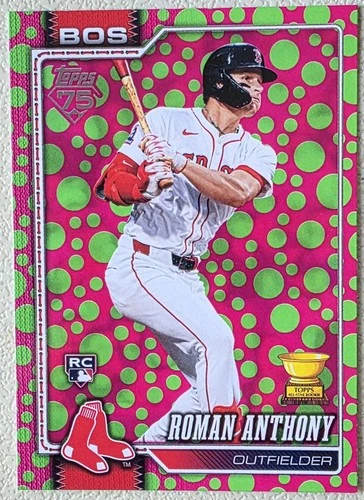Roman Anthony 2025 Topps #189 Easter Egg Parallel RC