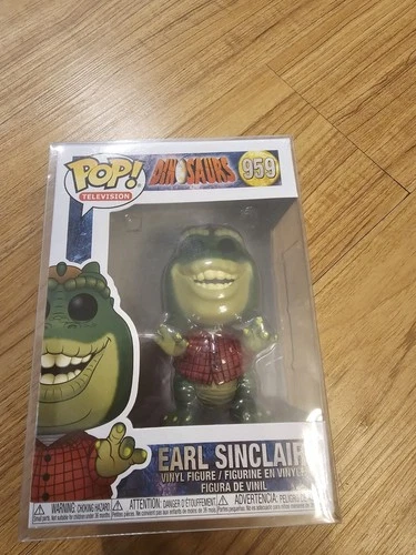 Funko Pop Dinosaurs Earl Sinclair Television 959 With Protector Vinyl Figure
