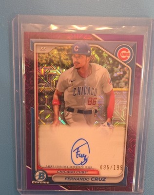 2023Bowman Chrome Fernando Cruz #BCP-197 Purple Refractor /250 (RC) Autograph