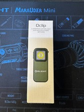 Olight Oclip Green, Light with White and Red Clip-on Light, 300 Lumens, 70 M