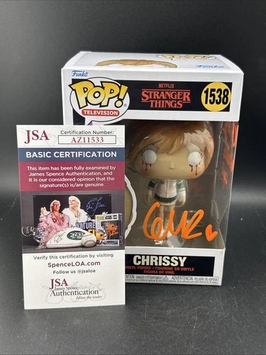 Funko Pop Stranger Things Grace Van Dien Chrissy  Signed “Chrissy Wake Up!” JSA