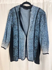 MING WANG size 3X Tweedy cardigan sweater top 3/4 sleeve