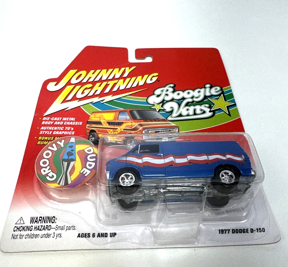 2003 Johnny Lightning Boogie Vans Groovy Dude 1977 Dodge D-150 (Package Damage) - Image 2 of 4