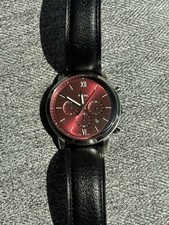 Image of Fossil Neutra Chronograph, Gorgeous Burgundy Dial, LiteHide™ Leather, Never Used