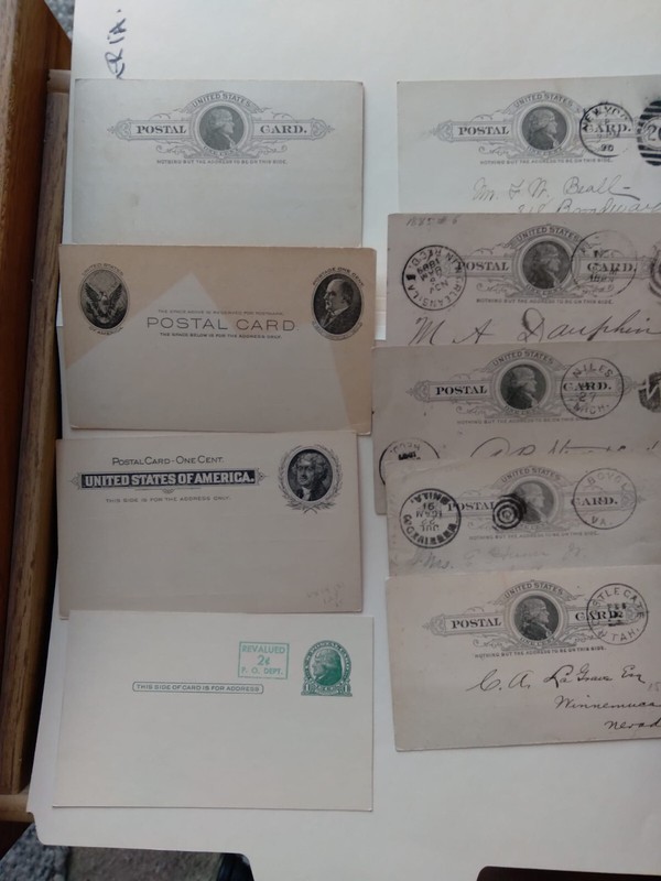 UNITED STATES POSTAL CARDS ADVERTS MIXED PERIODS  LOT OF 50 M U F #A4
