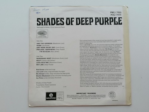 DEEP PURPLE 1969 SHADES OF DEEP PURPLE SOUTH AFRICAN PRESSING - Picture 8 of 12