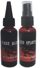 Fake Blood SFX Makeup Kit Blood Splatter Stage Blood, New Free Shipping