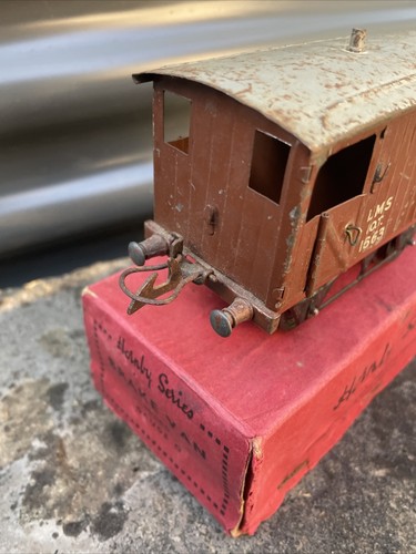 HORNBY O GAUGE R164 LMS BROWN 10T GOODS BRAKE VAN 1663 BOXED - Picture 5 of 7