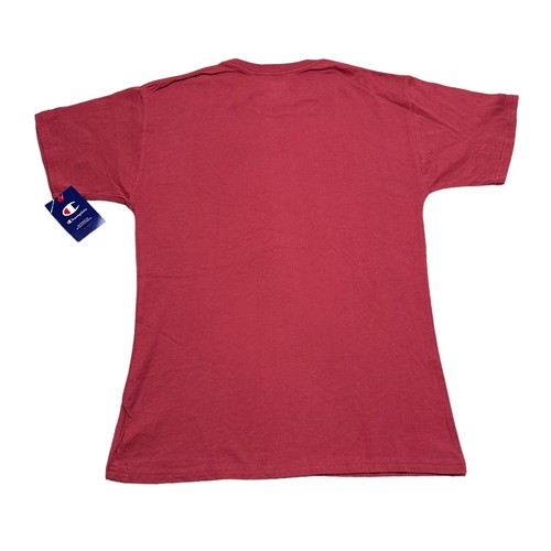 Champion NWT Men’s Size M ~ Classic Redwood Red 100% Cotton Graphic Logo T-Shirt - Picture 4 of 7