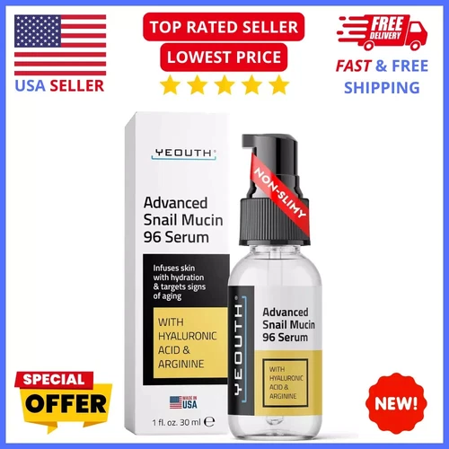 Fast-Absorbing Snail Mucin Serum - Lightweight, Hydrating, with Hyaluronic Acid