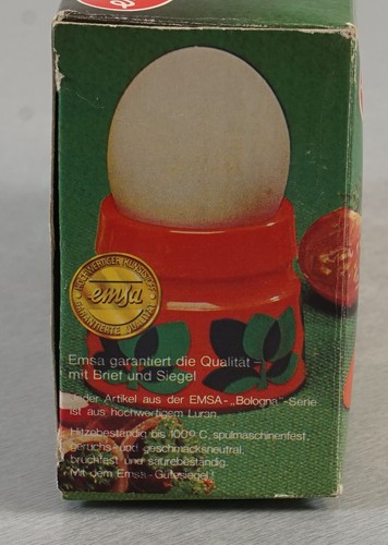 6 Emsa Bologna Eierbecher Eierhalter mit Löffel in OVP Vintage 1970er Jahre - Bild 6 von 8