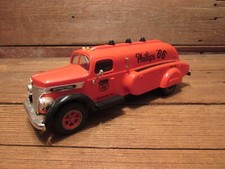 Vintage MARX PHILLIPS 66 Oil Company Tanker Bank 1994 Lights Work Red Black