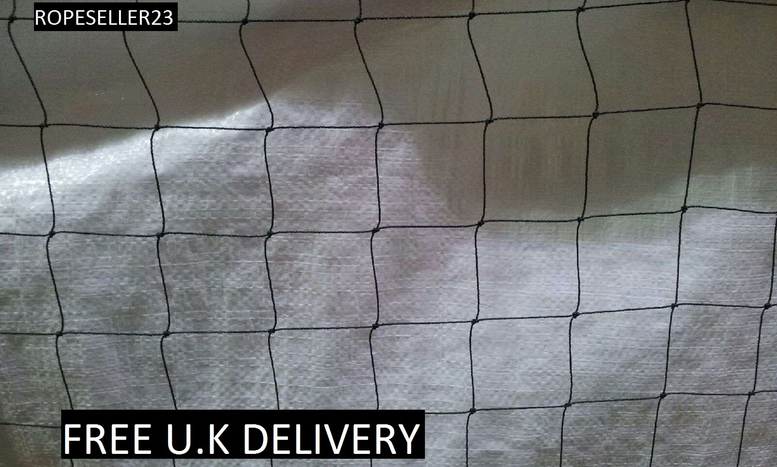 BIRD NET 2m x 2m x 50mm MESH fish pond poultry,pheasant,geese,heron gulls garden