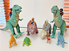 Vintage 1987 Playskool Definitely Dinosaurs Huge Lot w/ 4 Figures  Accessories