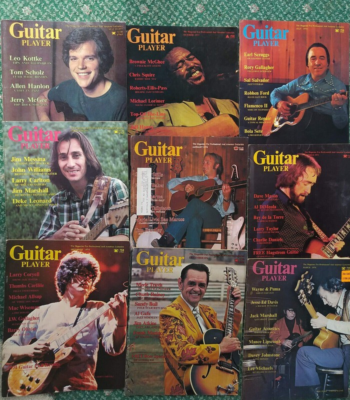 Guitar Player Vintage Magazines Abercrombie Jaco Miller 1970's 1980's