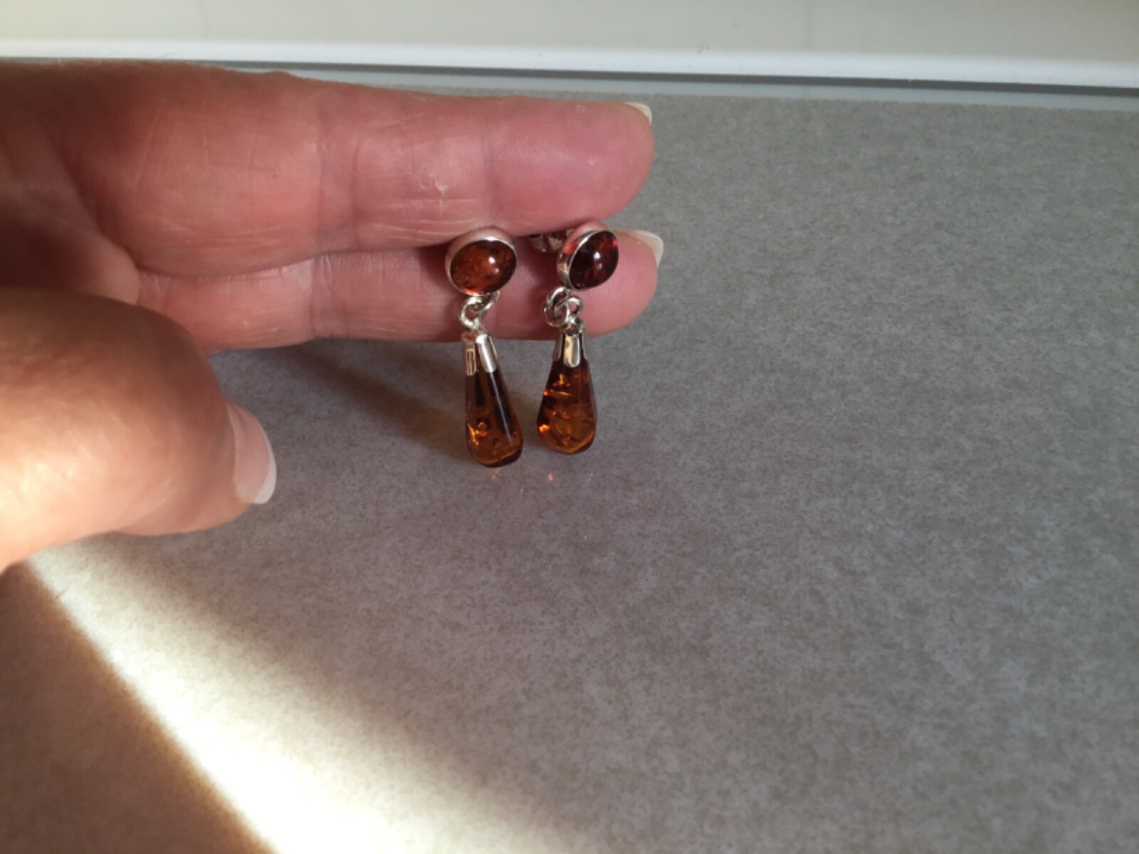 925 SOLID STERLING SILVER DANGLING DROP EARRINGS … - image 5