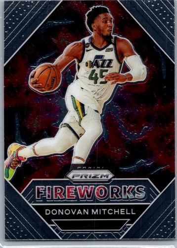 Donovan Mitchell #5 2020-21 Panini Prizm Fireworks Utah Jazz