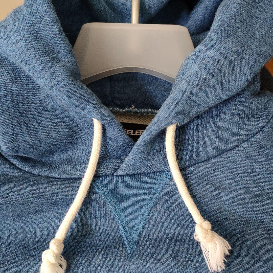 Loopwheeler Pullover Hoodie Blue Cotton Size S Us… - image 2