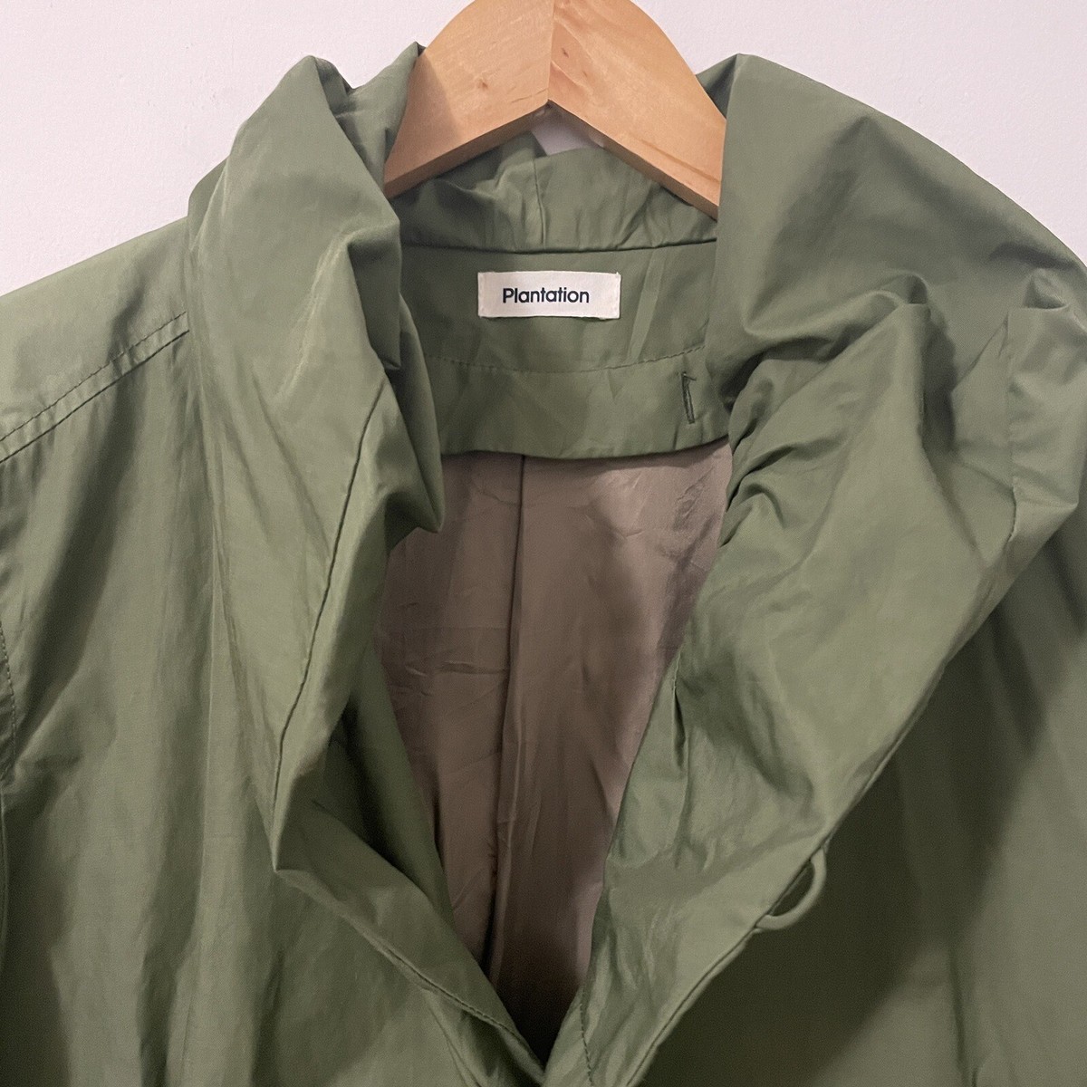 Issey Miyake Plantation Green Long Rain Coat Unisex Jacket Issey Miyake Plantation Green Long Rain Coat Unisex Jacket