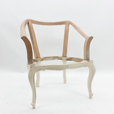 Cream Unupholstered Tub Chair Frame UK - Main Image