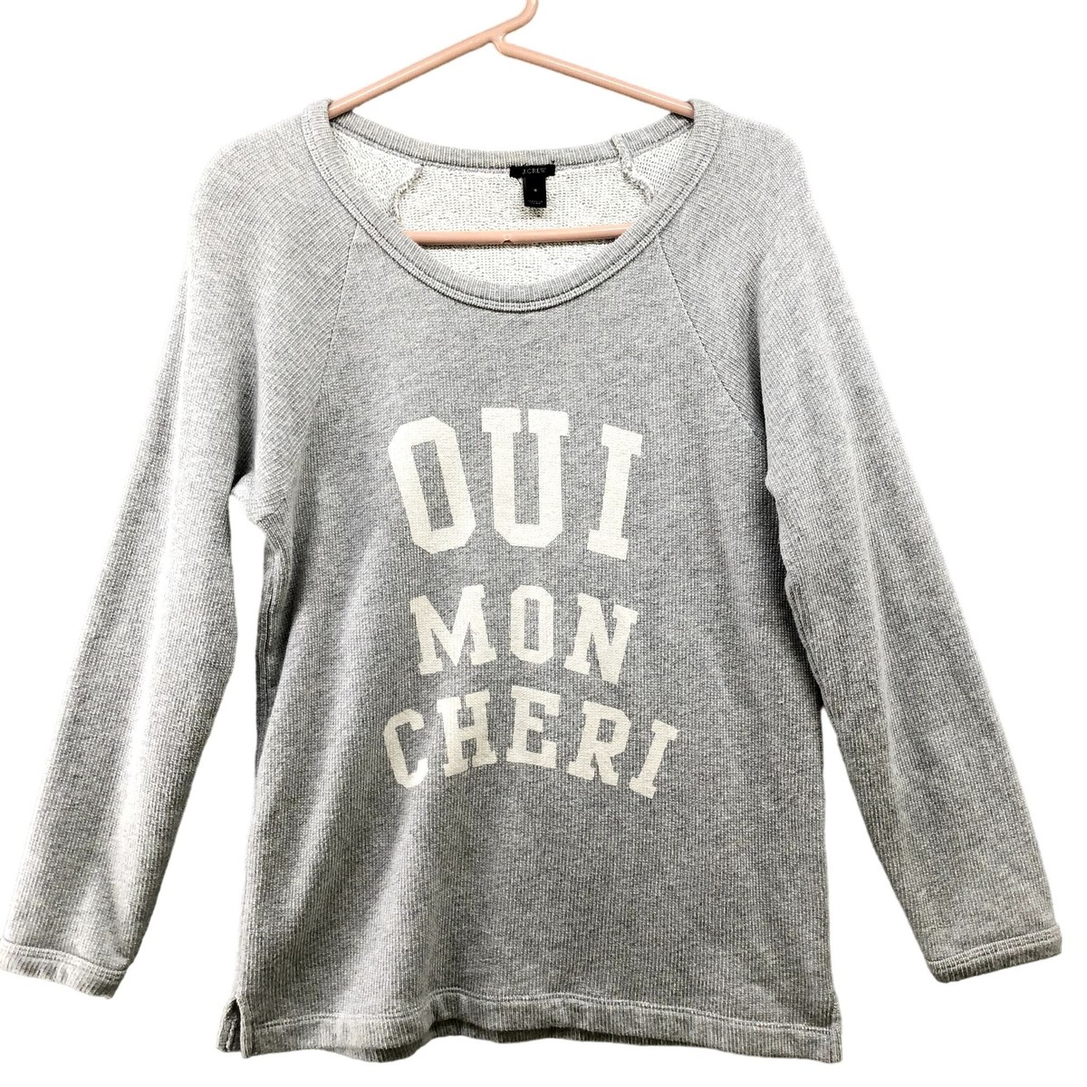 J Crew Oui Mon Cheri Sweatshirt Womens Sweatshirt J Crew Oui Mon