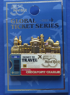 HRC Hard Rock Cafe Berlin Checkpoint Charlie 50th Ticket to Travel 2022 LE100 3D
